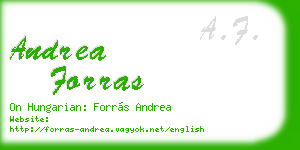 andrea forras business card