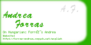 andrea forras business card